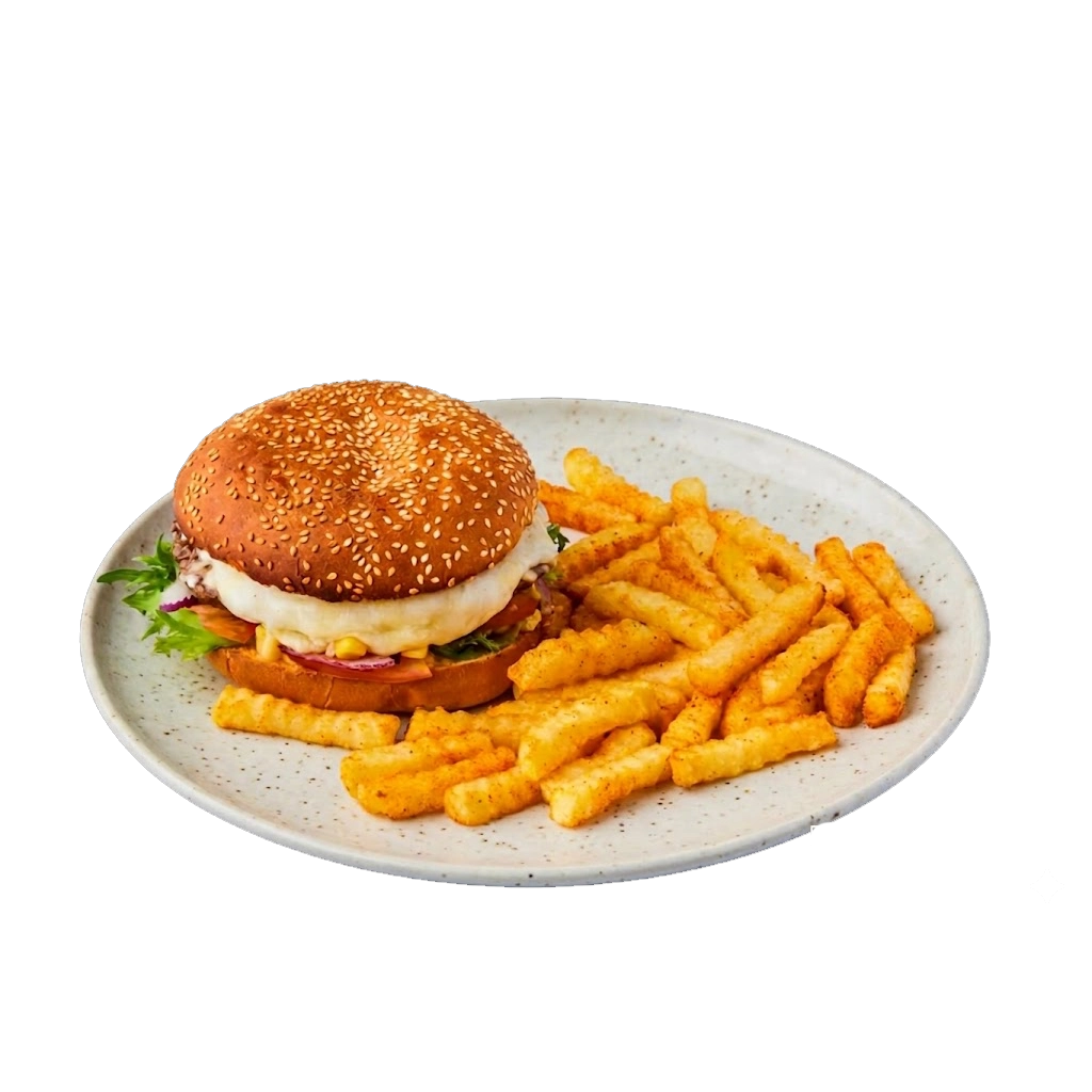 Baconcheeseburger platter