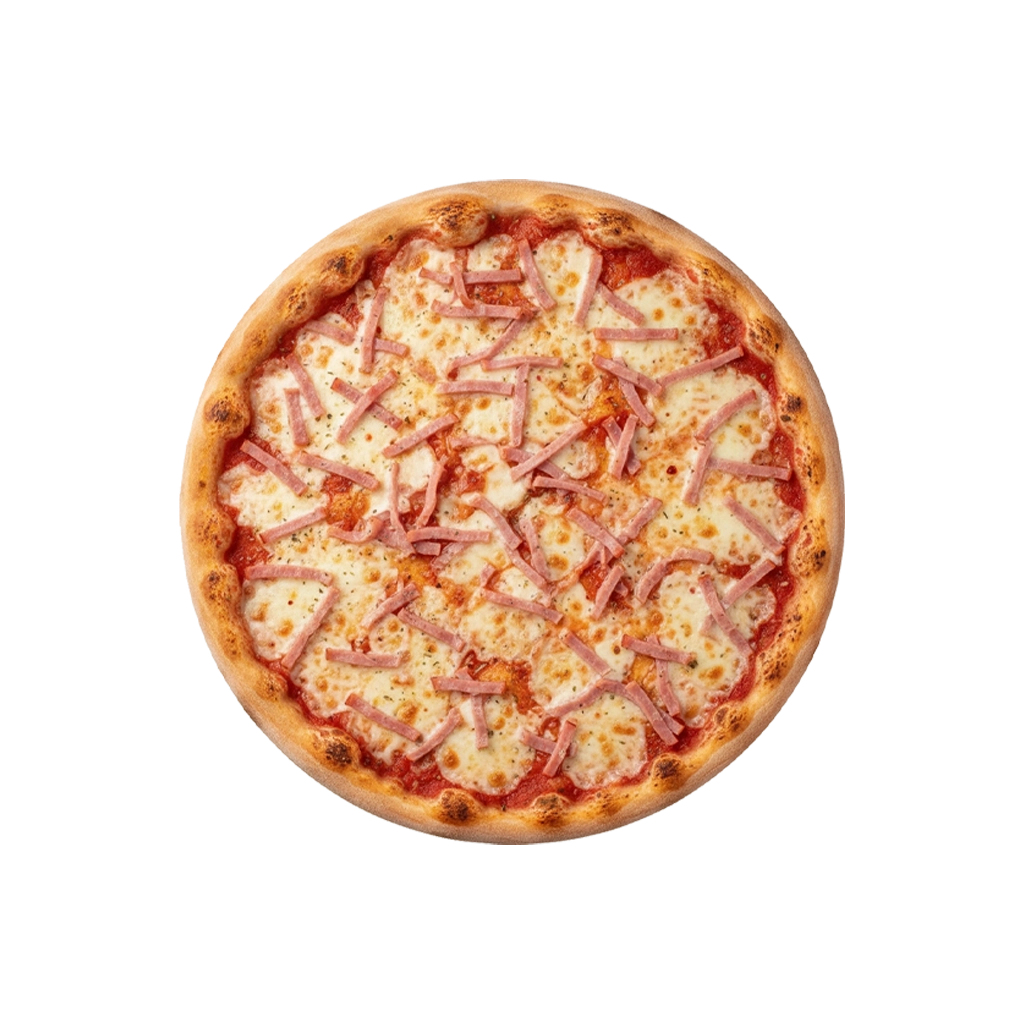 Pizza with ham